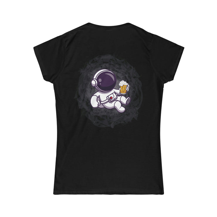 Printify T-Shirt "Space Beer"  Custom T-Shirt for Women